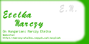 etelka marczy business card